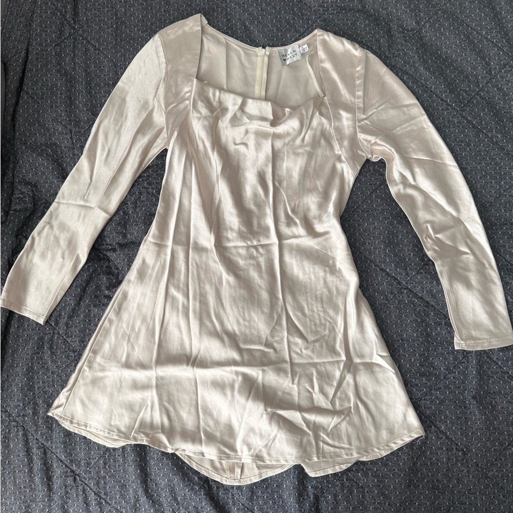 Hello Molly Elegant Cream Women's mini dress